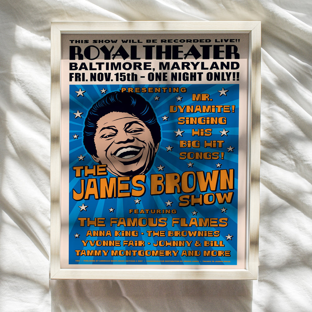 James Brown African American Decor - Black Culture Wall Art - Motown R&B Music Poster - Vintage Concert Posters - Black History - Jazz Music - Black Music - Afro Wall Decor - Black Pride - Soul Music