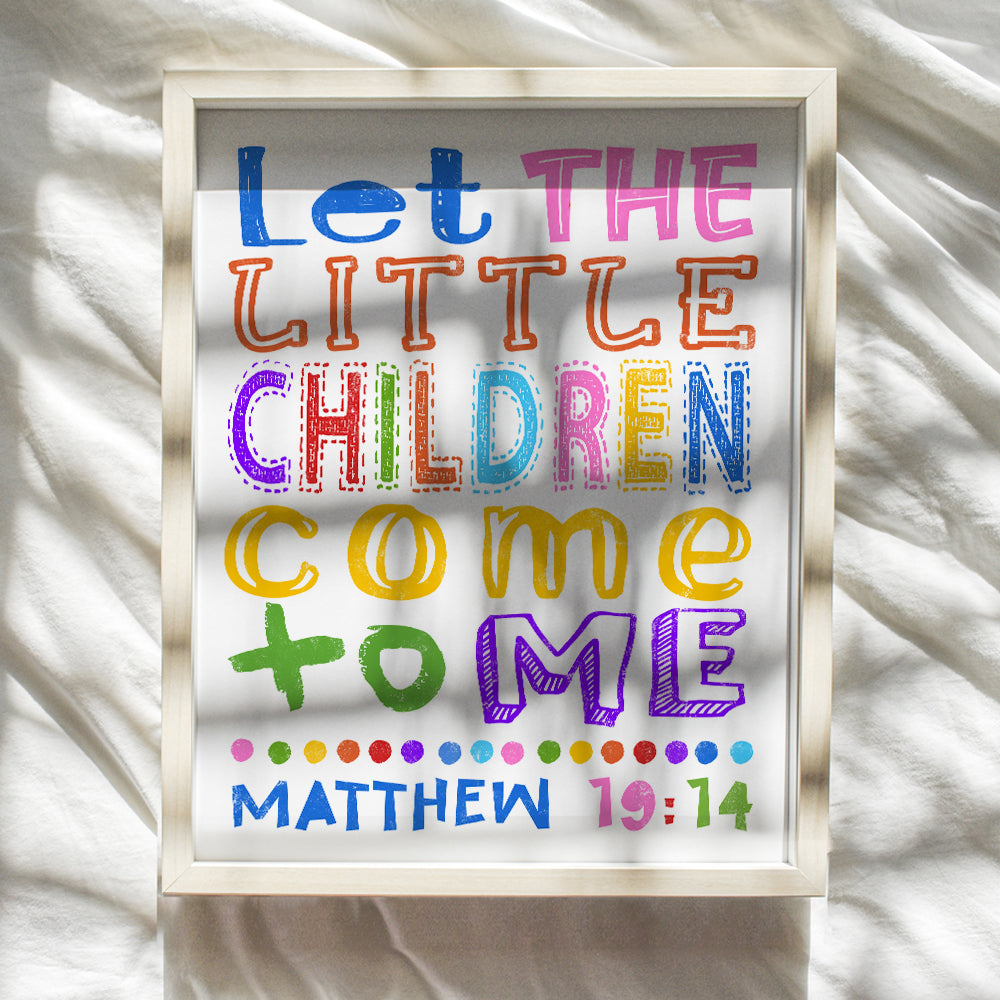 Religious Wall Decor For Kids - Christian Wall Art - Catholic Gifts for Women - Scripture Wall Art - Bible Verses Wall Decor- Little Boys Room Decor- Baby Nursery Decor- Girls Bedroom - God Wall Decor