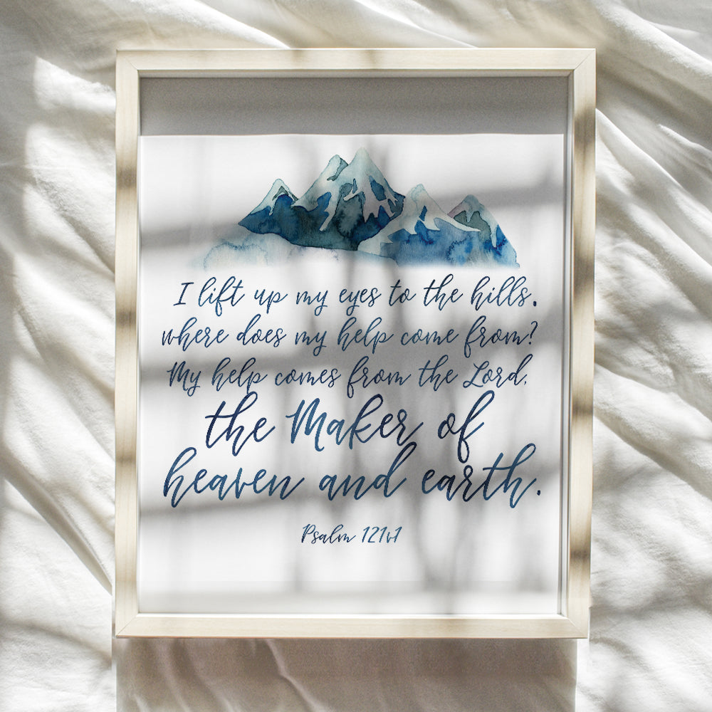 Religious Wall Decor - Inspirational Christian Gifts for Men - Psalms Bible Verse Wall Decor - Scripture Wall Art - Spiritual Gifts for Men - Faith Wall Decor - God Wall Art - Christian Wall Decor