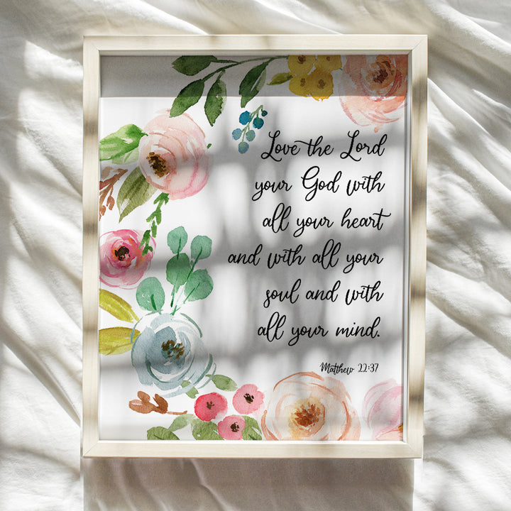 Scripture Wall Decor for Living Room, Nursery, Baby Bedroom, Bathroom - Unique Religious Christian Gifts for Women - Bible Verse Wall Art for Girls, Teens - Inspirational Quotes Poster Print Sign