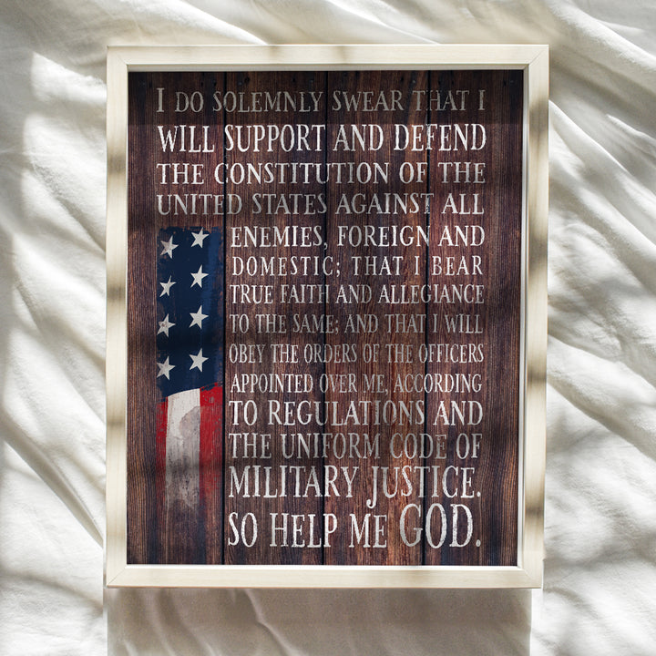 Military Decorations - American Flag Wall Decor - Patriotic Wall Decor Gifts - Marine Corps, Navy, Army, Air Force, US Veterans, Republicans - Rustic Wall Art - Living Room, Home Office Decor