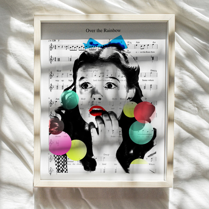 Somewhere Over the Rainbow Wall Art - Wizard of Oz Gifts - Dorothy Pop Art Poster Print - The Wizard of Oz Decor - Andy Warhol Contemporary Picture - Home Decoration for Girls Bedroom, Living Room