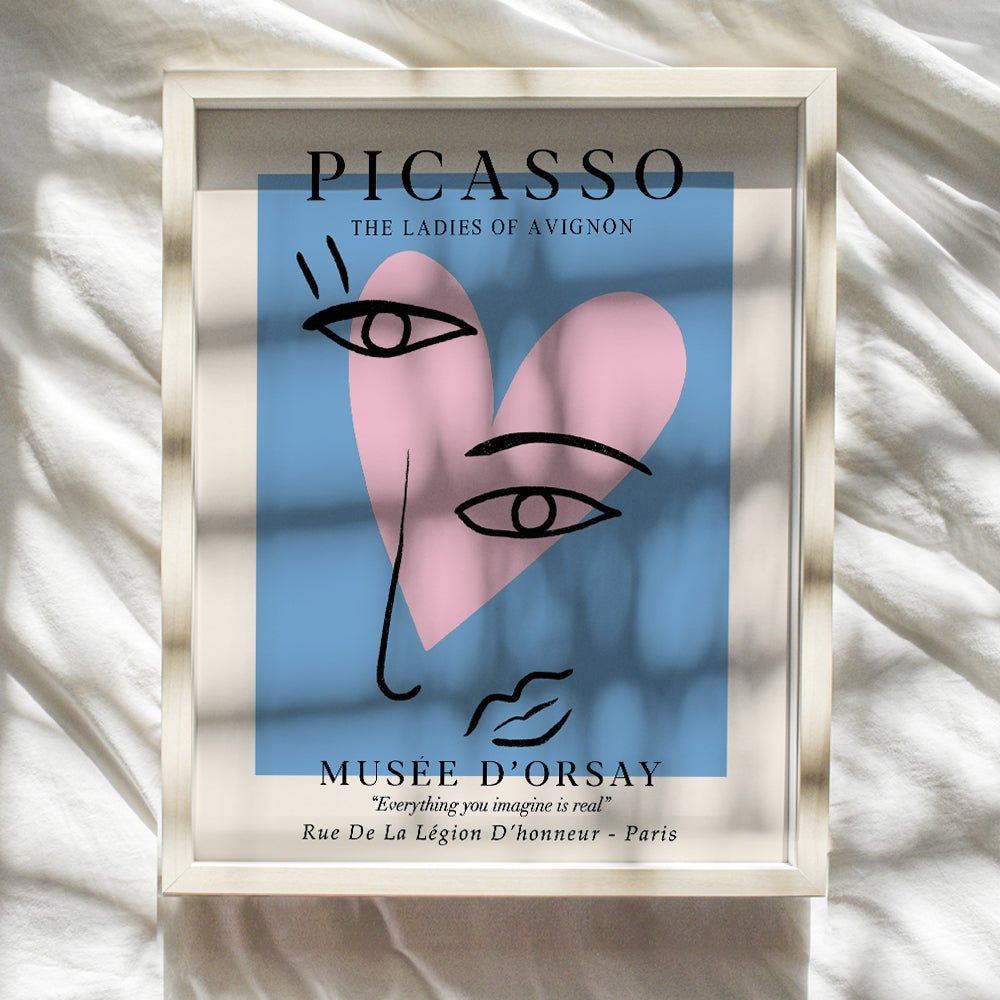 Pablo Picasso Wall Art Prints - Pablo Picasso Poster - Mid-Century Modern Room Decor - Gallery Wall Art - Museum Poster - Abstract Art - Minimalist Wall Decor- Line Art Wall Decor- Art Gifts for Women