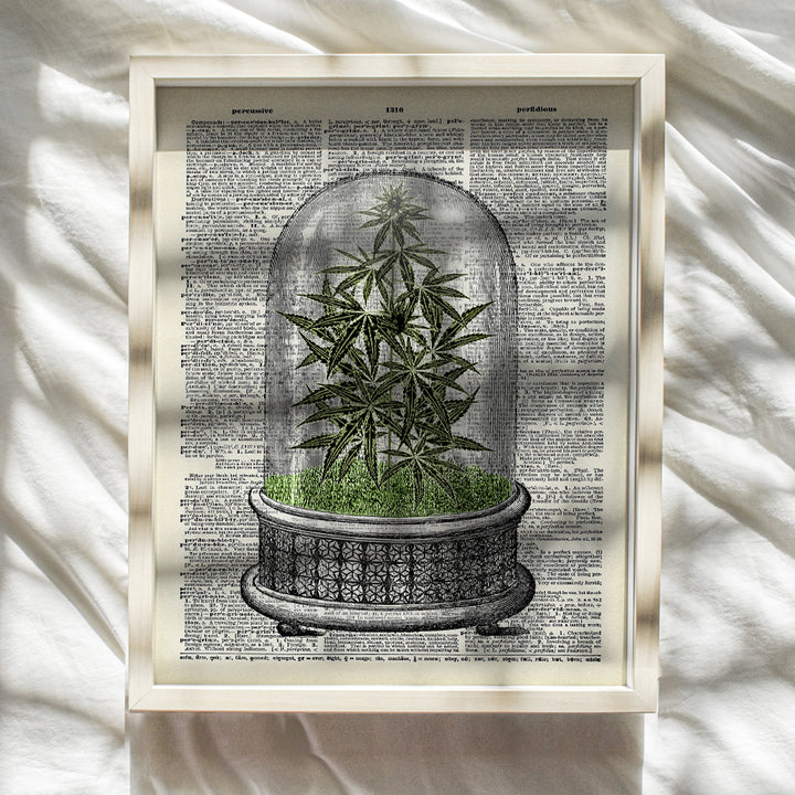 Marijuana Decor - Weed Smoking Gifts - Dope Wall Decor - Cannabis Wall Art - Pothead Gifts - Stoner Room Decor - Pot Smoker Gifts - Weed Posters - Smoking Marijuana Poster - 8x10 Ganja