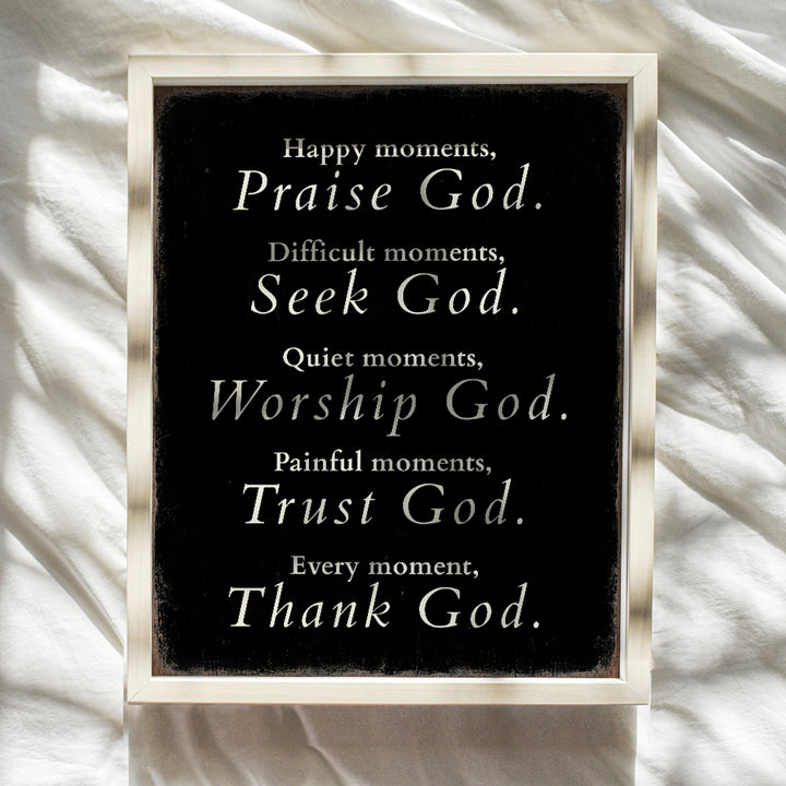 Thank God spiritual Room Decor - Christian Wall Art Sayings - Christian Gifts for Men - Religious Gifts for Men - God Wall Art - spiritual Christian Quotes - Family Room Decor - Man cave