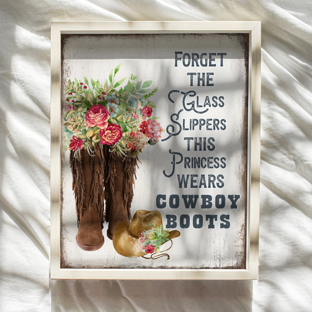 Country Western Wall Art & Decor - Shabby chic Rustic Farmhouse Style Wall Decor for Women, Woman, Cowgirl - Boho Wall Art - Little Girl, Tween, Teen Girls Bedroom Decor - Cute Boho-chic Wall Decor