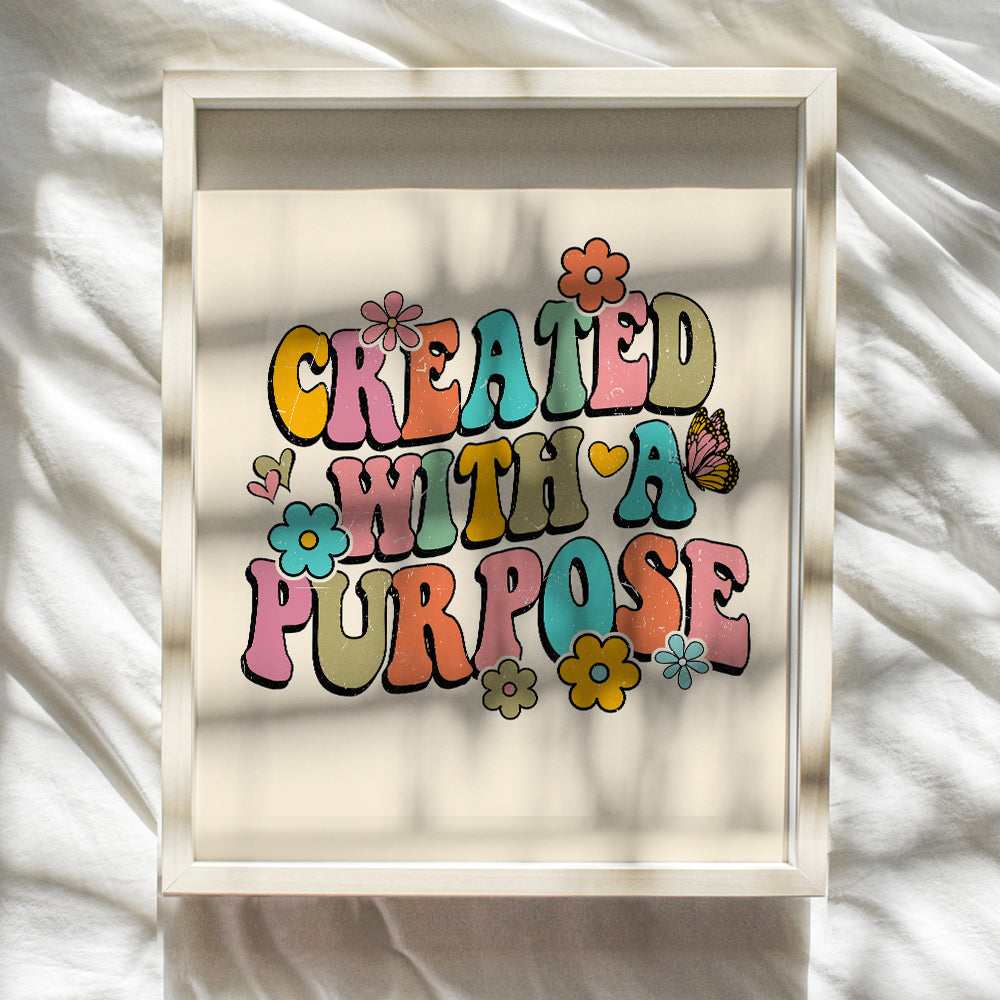 70s Hippie positive Wall Decor - Inspirational Quotes Boho Wall Art - Encouraging Bedroom Decor for Women - Hipster Woman Wall Decor - Retro Vintage Motivational poster - spiritual Gifts for Girls