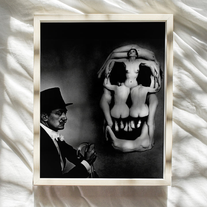 Salvador Dali Wall Art & Decor - Salvador Dali Prints - Surrealism Wall Art - Aesthetic Room Decor - Gallery Wall Art - Museum Poster - Skull Decor Photo - Optical Illusion - Goth Gothic Home Decor