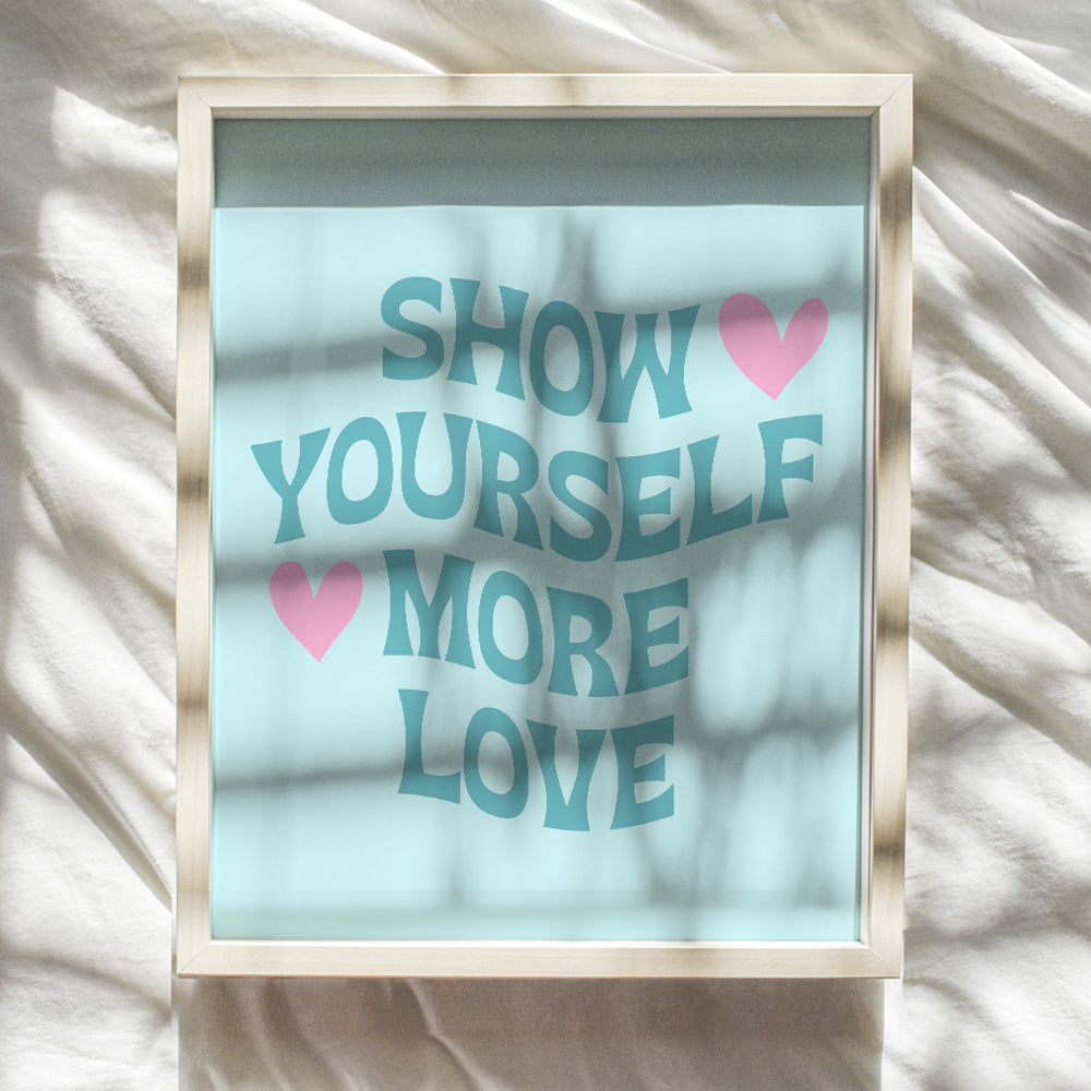 Inspiration Self-love Wall Art & Decor - Cute Blue Aesthetics Family Wall Art - Indie Preppy Home Decor - Bedroom Decor - New Age Gift for Women - Yellowbird Art & Design Contemporary art Poster 8x10