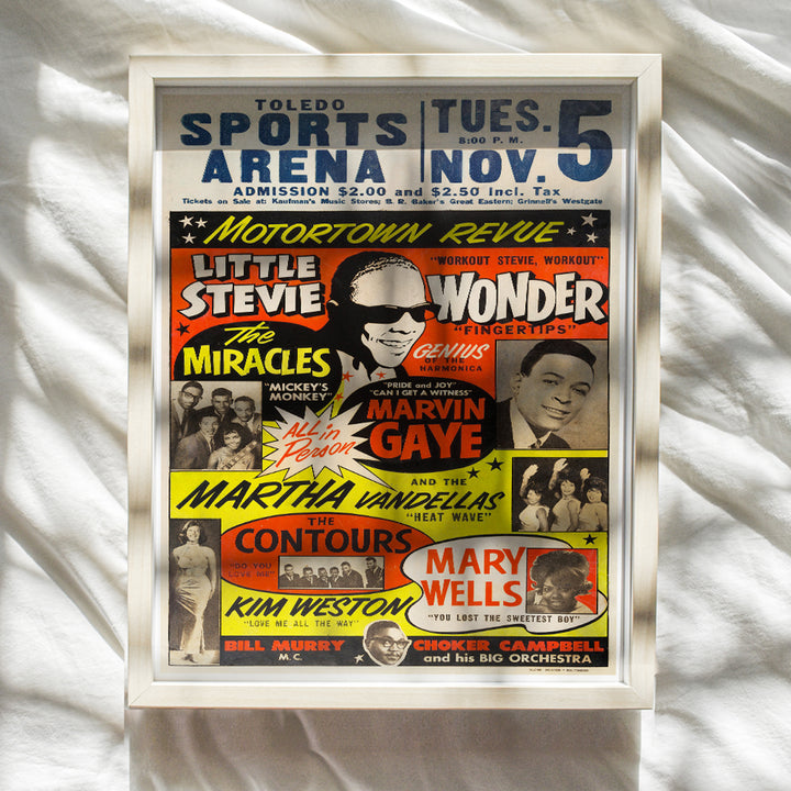 Motown Black Music - African American Wall Art - Black Art - Black Culture - Black History - Stevie Wonder, Marvin Gaye Concert Posters Wall Decor - Famous African American History - Afro Wall Art