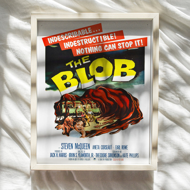 The Blob - Horror Movie Merchandise - Home Theater Decor - 8x10 Horror Movie Poster - Scary Movie - Vintage Hollywood Movie Wall Art Print - Classic Movie - Man Cave, Boys Bedroom, Teens Room