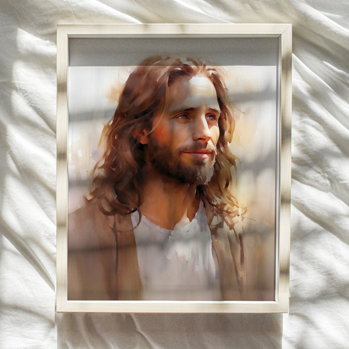 inspiring Jesus Wall Art & Decor - Christian Gift for Women Men - Religious Faith Motivational poster - Jesus Christ Picture Painting - Jesus Wall Decor - God Home Decor - spiritual Wall Decor