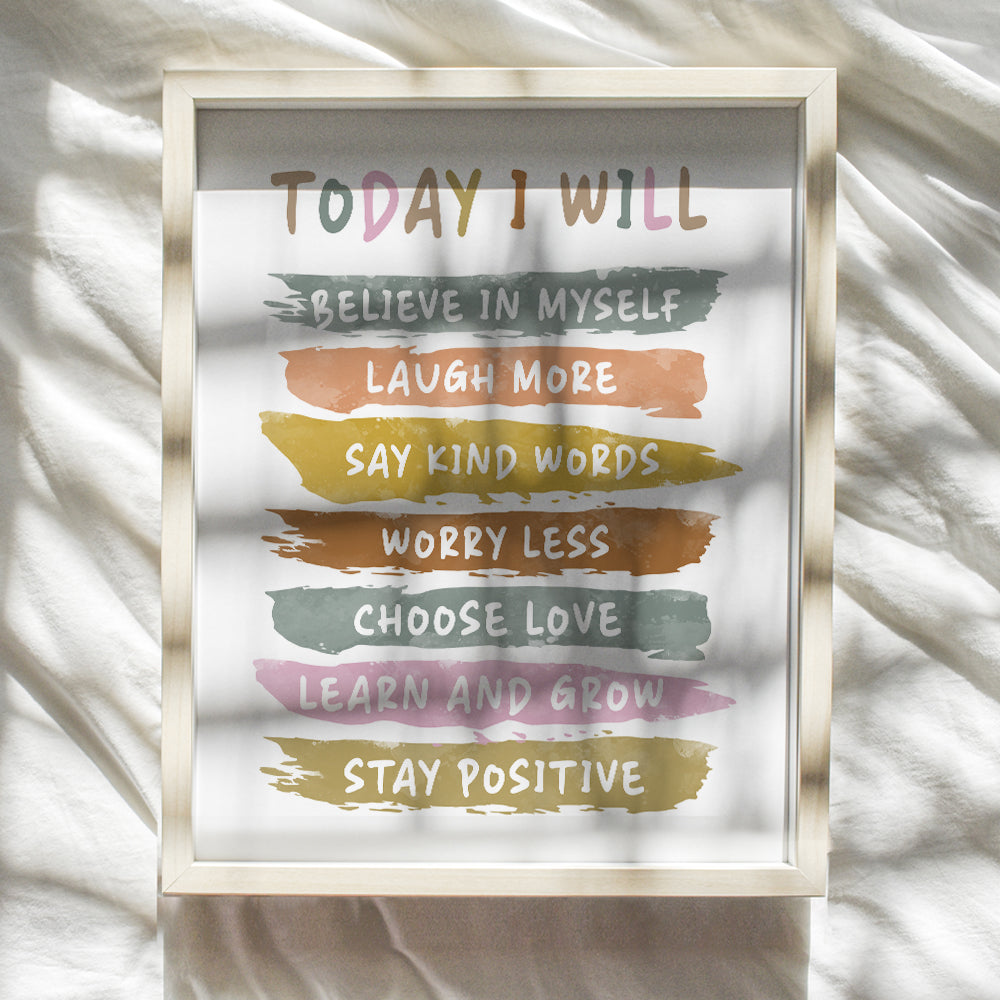 Motivational Quotes Family Room Decor - Student Classroom Decorations - Teacher Supplies Inspirational Wall Decor for Women - Kids Bedroom Decor - Rec playroom Wall Decor - positive Quotes Wall Decor