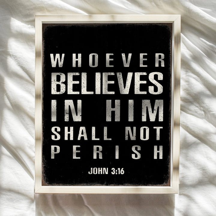 Religious Catholic Wall Art & Decor - Christian Church Decorations - Spiritual Inspirational Holy Scripture Bible Verses - Ordained Minister, Pastor Gifts for Men - Man Cave, Home Office, Boys Bedroom