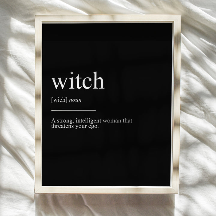 Witch Pagan Wall Art & Decor - Wicca Wiccan Witchcraft Altar Supplies - Gothic Home Decor - Goth Room Decor Poster Print - Black Magic Wall Decor - Witchy Gifts for Women