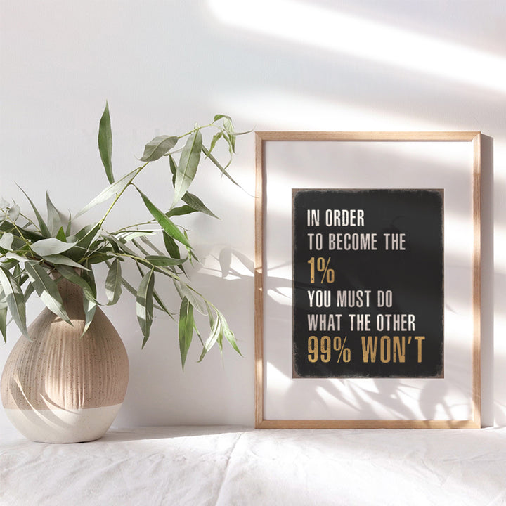 Office Inspirational Quotes Wall Art - Entrepreneur positive Sayings - Home Office Motivational Wall Art, Living room Decor for Men - Encouragement Gifts for Him - Gym Wall Decor, Man cave Accessories