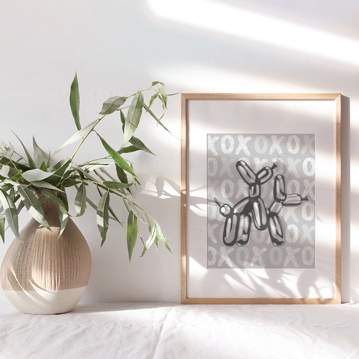 Cute Aesthetic Room Decor - Grey Gray Wall Decor - Funky Wall Art - Minimalist Wall Art - funny Wall Decor - Preppy Room Decor - Chic Home Decor - Retro Wall Decor Trendy Y2K XO Maximalist Modern art