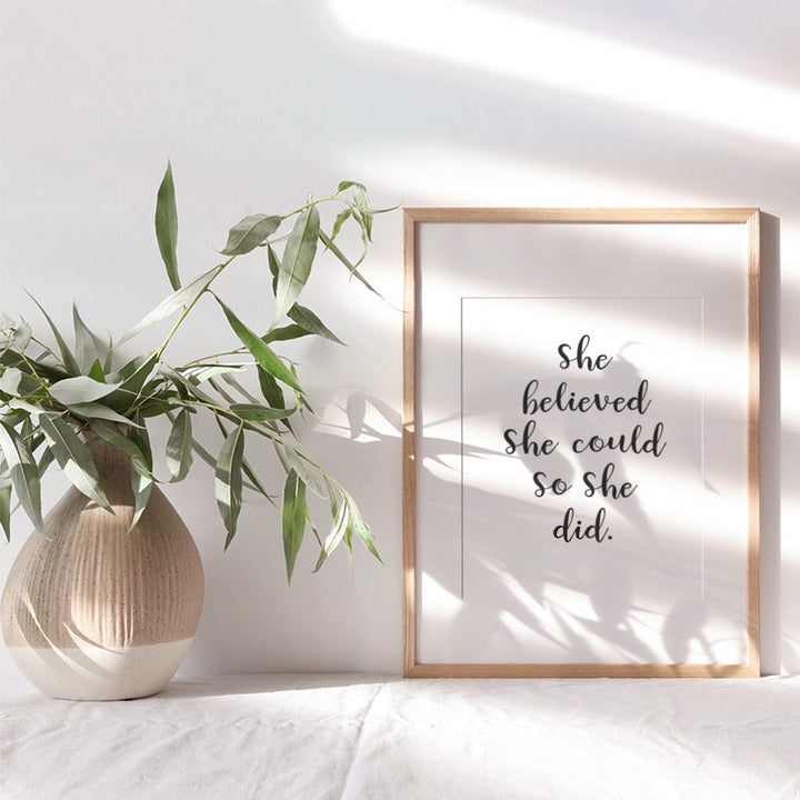 Motivational Wall Art Inspiring Gifts - Inspirational Gifts for Women - positive Quotes Wall Decor - Empowered Women - Inspirational, Motivational poster - Typography Wall Art - Women's