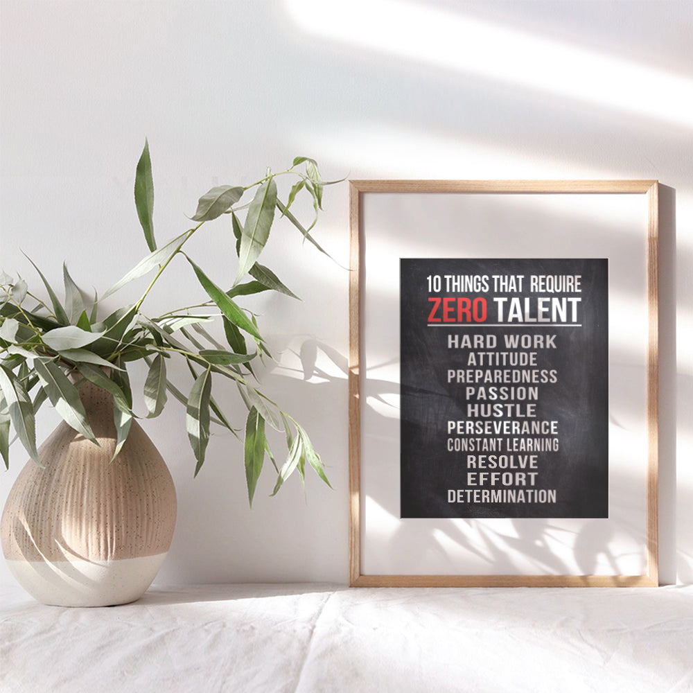 Motivational poster For Office - Motivational Quotes Print - positive Quotes Wall Decor - Entrepreneur Office Decor - Inspiring Quotes Wall Art - Classroom Decor - Motivation Inspiration