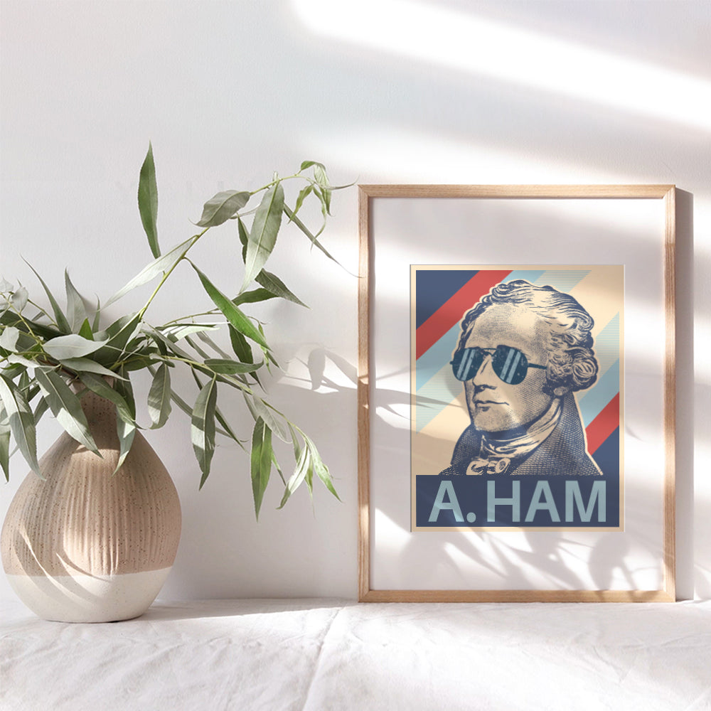 funny Wall Decor for Men - Cool Gift for Boys, Teens, Student, History Teacher - Alexander Hamilton Art Print - Broadway Musical Play Wall Decor for College Dorm Room, Man cave, Garage, Home Gym