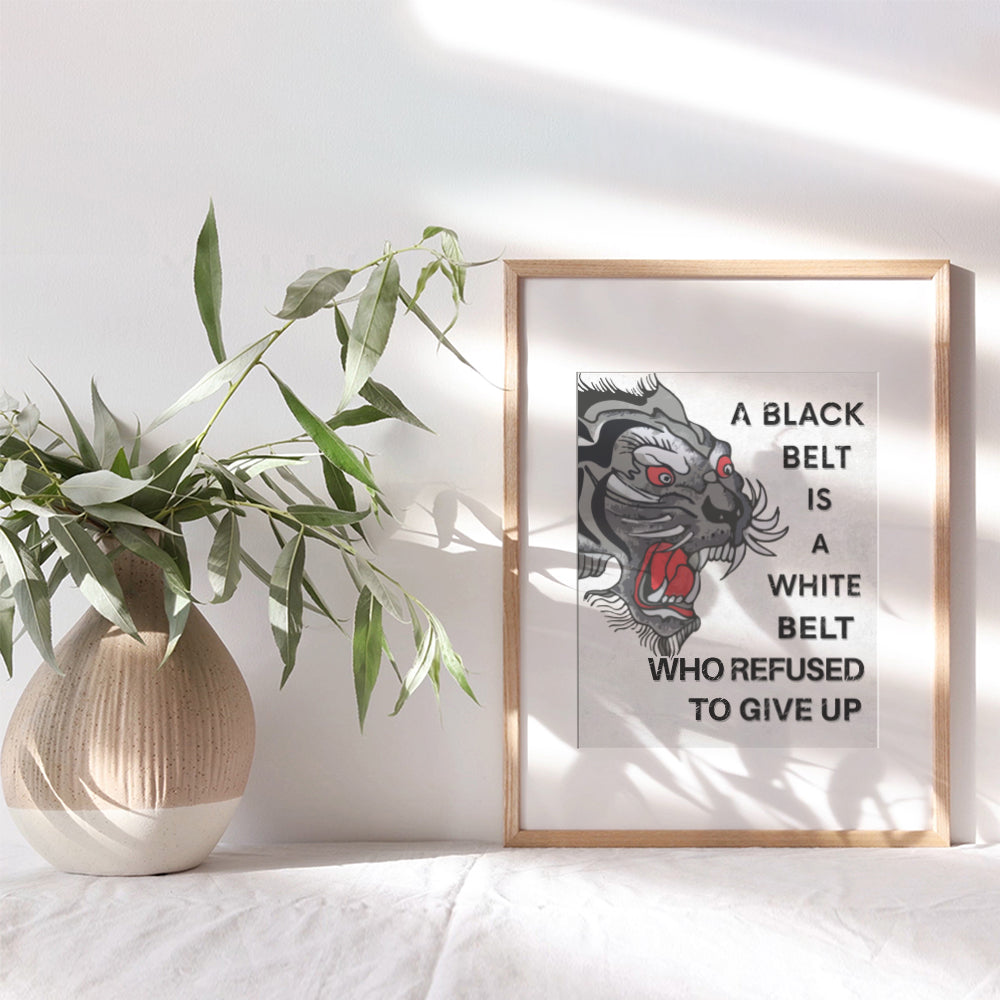 Motivational poster positive Wall Decor - Inspirational Wall Art for Home Gym Decor - Encouraging Wall Decor for Personal Growth, Success, Courage - Gifts for Karate, Martial Arts, MMA Fan