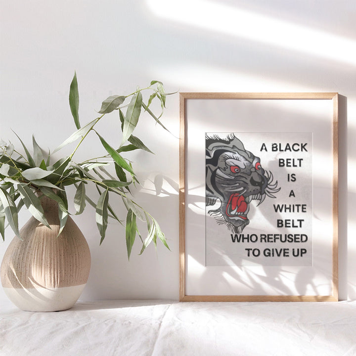 Motivational poster positive Wall Decor - Inspirational Wall Art for Home Gym Decor - Encouraging Wall Decor for Personal Growth, Success, Courage - Gifts for Karate, Martial Arts, MMA Fan