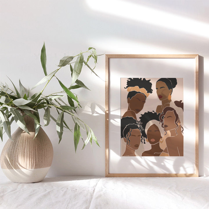 Black African American Wall Art & Decor - Black Wall Art - African American Women Wall Art - Black Women Gifts - African Wall Art - Black Culture - Latina - Hispanic - Afro Wall Art