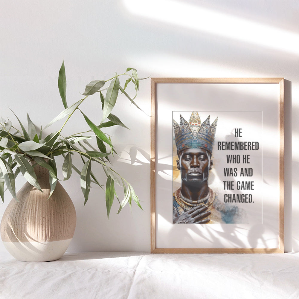 Inspirational Wall Decor for Black Men - Motivational Quotes Wall Art for African Americans, Black pride - Home Office Decor for Entrepreneur - masculine positive Affirmations for Man cave, Home Gym