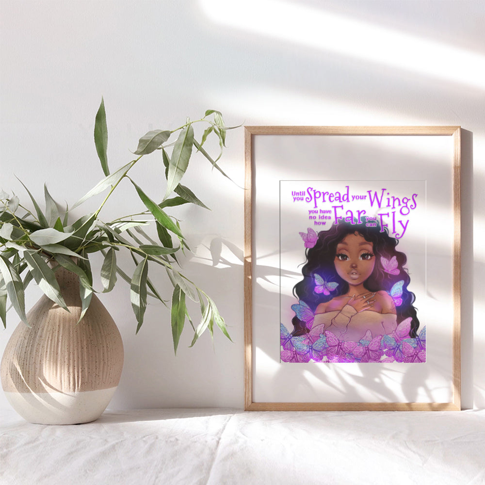 African American Girls Room Decor - Black Girl Magic Inspirational Wall Decor - Cute Teen Room Decor Motivational Wall Art - Tween Girls Bedroom Decor Encouragement Gifts - positive Quotes Wall Decor