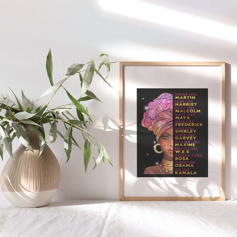 Inspirational Black Art - African American Women, Girls - African American Wall Art - Encouraging Wall Decor - Motivational Encouragement Gifts - Uplifting Inspiring Wall Decor - Positive Affirmations