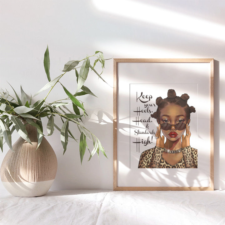 Black women Inspirational Wall Art & Decor - African Americans Inspiration Motivational poster - Black Art - African American Wall Art - Black Girl Magic - Positive Quotes Wall Decor Poster - UNFRAMED