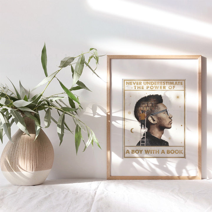 Educational African American Wall Art - Black Men Inspirational Wall Decor for Boys, Student, Teen - positive Quotes Classroom Decorations - Black pride affirmation Motivational poster - Teacher Gifts