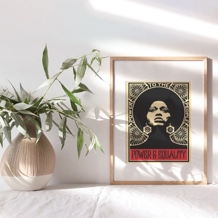 African American Wall Art & Decor - Black Culture - Power to The People - Black Art - Black Pride Poster - Black Lives Matter Sign - Gifts for African American Women, Men, Girl, Boy - Classroom Decor