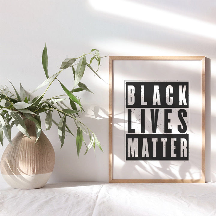 Black Lives Matter Wall Art Poster - 8x10 African American Pride Print for Living Room, Bedroom, Office - Gift for Black History Month, Civil Rights, Martin Luther King, Malcolm X Fans - UNFRAMED