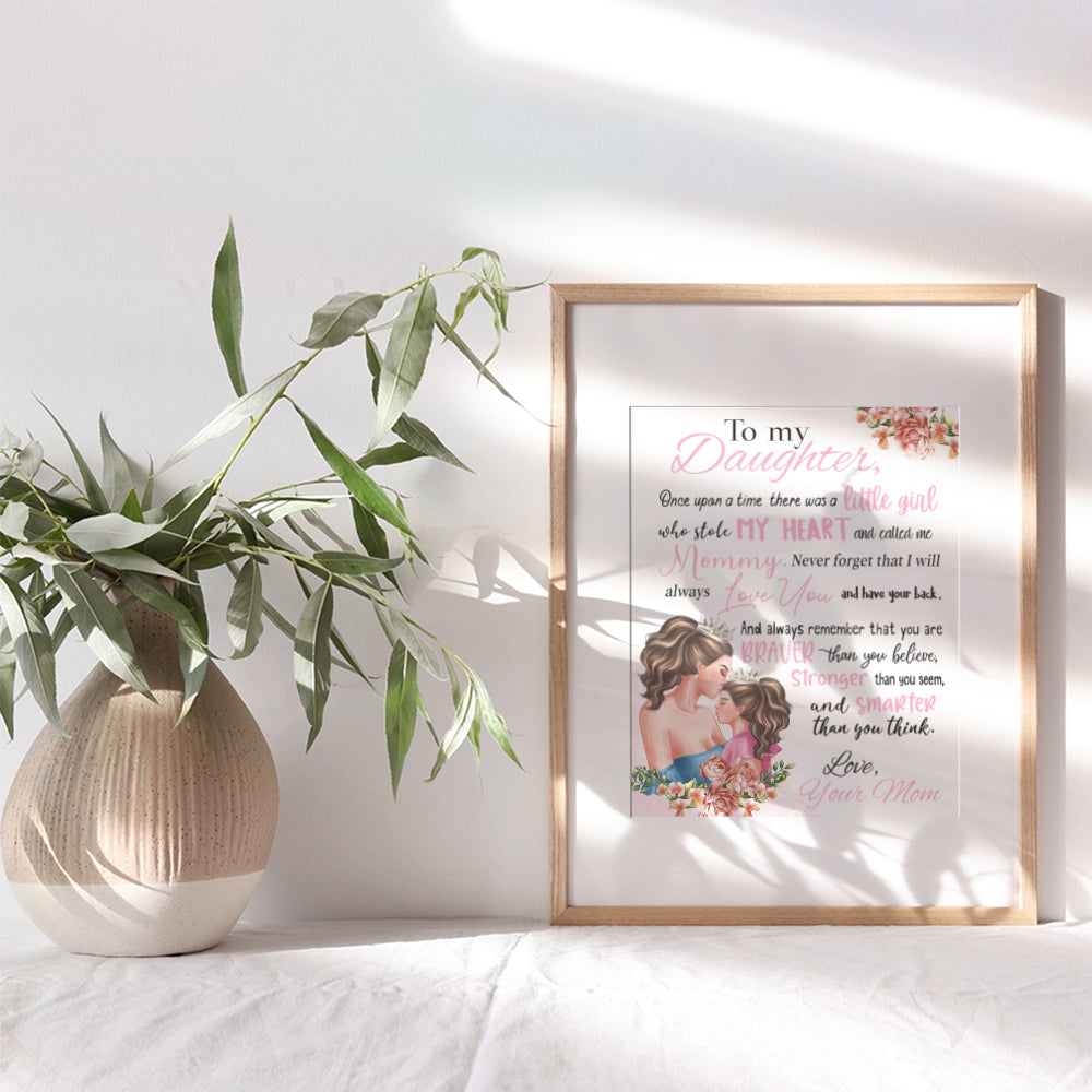 Girls Bedroom Decor - To My Daughter Gifts - Girls Room Decor - Wall Art for Girls - Pink Baby Nursery - Toddler Girls Bedroom - Little Girls Bedroom - Kids Room Decor for Girls - Baby Girl Room Decor