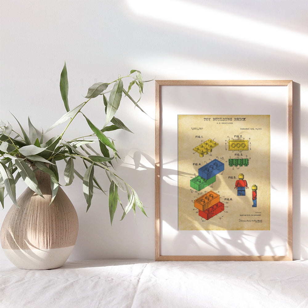 Toy Figure Patent Unframed Wall Art Print - Perfect Gift For Boys and Girls Rooms - Great For Home Decor - Ready to Frame (8X10) Vintage Photo