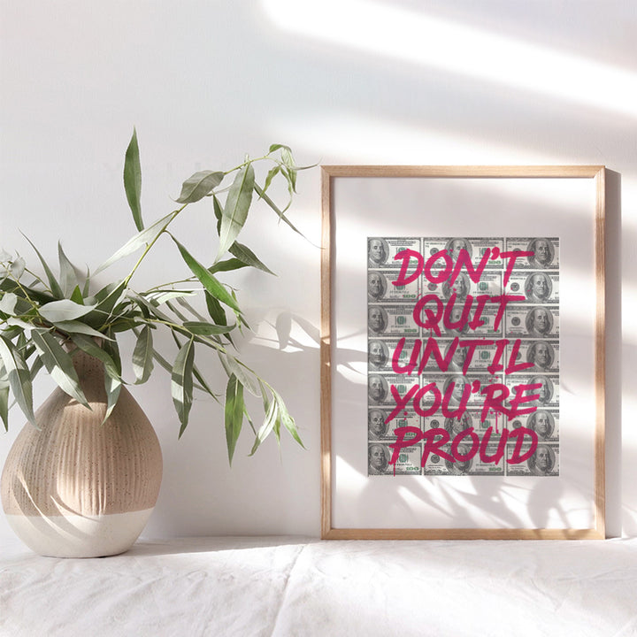 Motivational Wall Art Posters, 8x10 - Entrepreneur Wall Art - Inspirational Quotes - Home Office Wall Decor - Office Wall Art - Positive Quotes - Encouraging Sayings for Wall Decor - Don't Quit