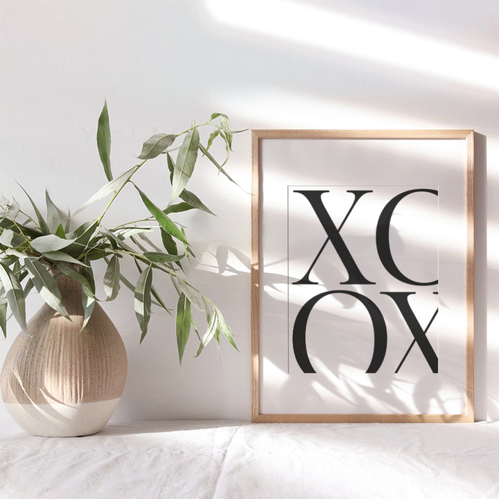 XOXO Unframed Wall Art Print - Perfect Affordable Gift - Modern Chic Home Decor - Ready to Frame (8X10) Photo - Hugs and Kisses