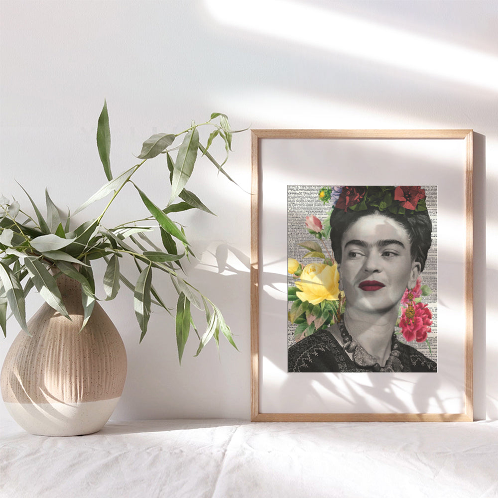 Wall Art Print - Boho Shabby Chic Wall Decor - Modern Home Decor for Bedroom, Bathroom, Living Room, Office - Frida Gifts for Women - 8x10 Poster Photo Unframed