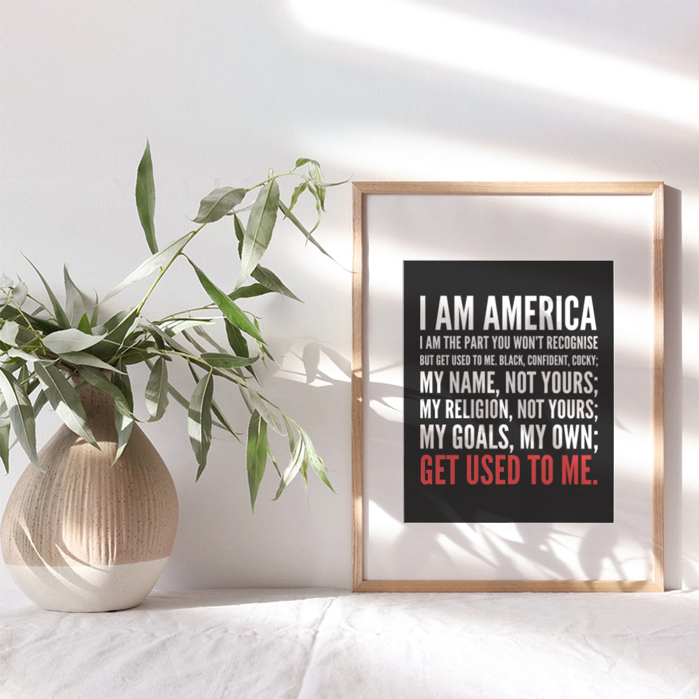 Quote Wall Art, Home Decor - African American Poster, Print - Gift for Civil Rights, Black Power, Black Lives Matter Fans - Unique Room Decorations for Office, Bedroom, Living Room, 8x10 Unframed