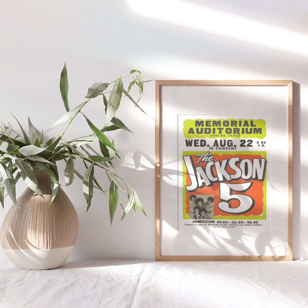 Michael Jackson Poster - Motown Black Music - Vintage Jackson 5 Concert Poster - African American Wall Art - Famous Black History - Black Culture - Black Art - Afro Wall Art - Music History Gifts