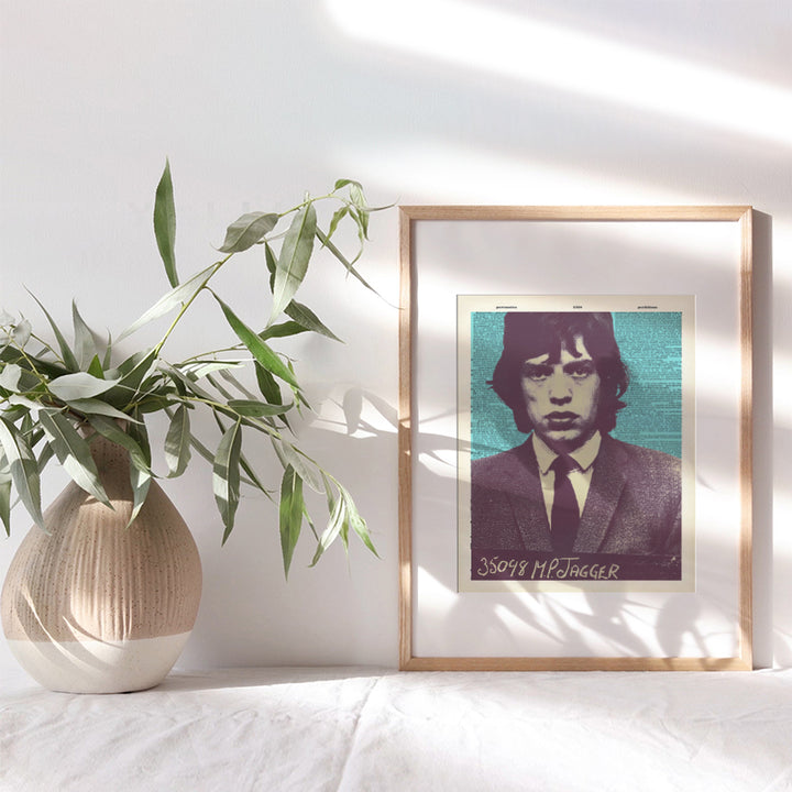 Modern Pop Art Mick Jagger Mugshot Home Decor Art Photo - 8x10 Andy Warhol Style Wall Decoration Poster Print - Unique Contemporary Gift for 60s, 70s, 80,s, Rock n Roll Music or Rolling Stones Fans