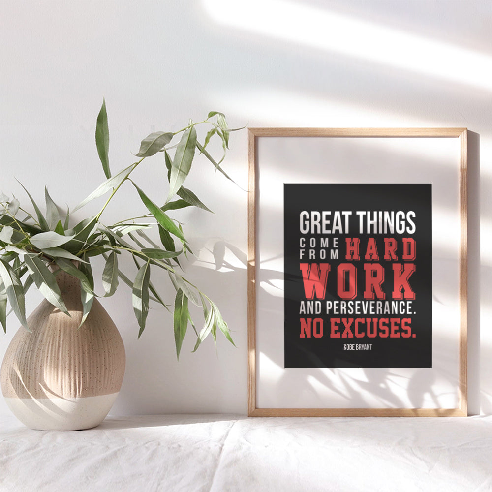 Motivational Quote - Cool Gift for Basketball Fan, Men, Boys, Teens - Inspirational Wall Decor, Art Decorations for Office, Bedroom, Living Room - 8x10 Sports Saying Poster - UNFRAMED