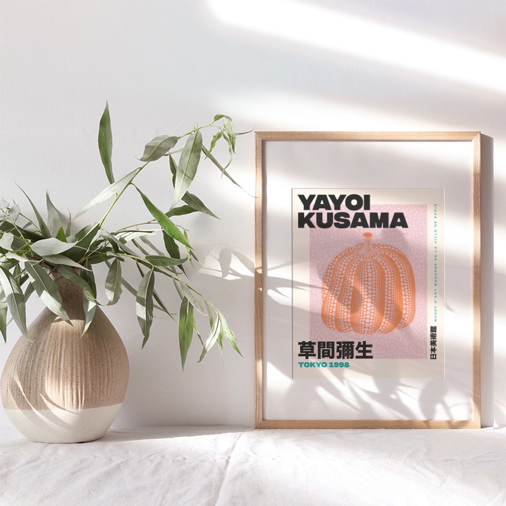 Yayoi Kusama Wall Art & Decor - Gallery Wall Art - Modern Wall Art - Contemporary Wall Art - Museum Poster - Pumpkin Picture Print - Living Room, Bedroom - Women, Men, Housewarming Gift -8x10 Unframed