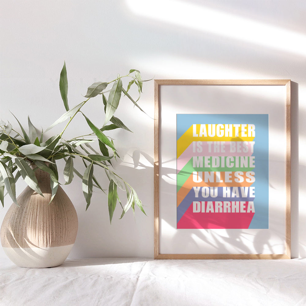 Funny Bathroom Typography Art Print - Wall Art Poster - Unique Home Decor for Bath - Great Gag Gift Gift - 8x10 Photo UNFRAMED