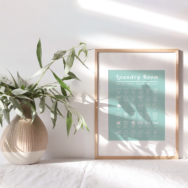 Laundry Room Typography Art Print - Funny Wall Art Poster - Chic Modern Home Decor - Makes a Great Affordable Housewarming Gift - 8x10 Photo- Unframed
