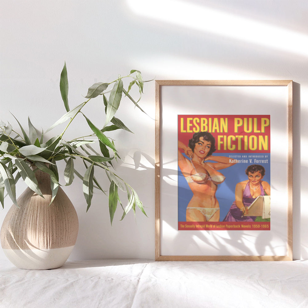 Lesbian Fiction Wall Art - Lesbian Gifts for Girlfriend - Picture Set for Gay, LGBTQ, Queer Women - Vintage Hollywood Movie Poster - Chic Home Decor - Retro Classic Room Decoration Print - 8x10