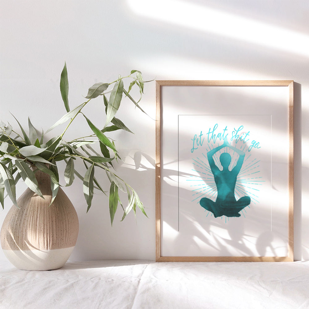 Funny Zen Buddhist Inspirational Wall Decor Print - 8x10 Home Art Decoration Picture for Yoga Studio, Gym, Meditation Room, Bedroom, Bathroom - Gift for Buddha Fans - Modern Typography Poster