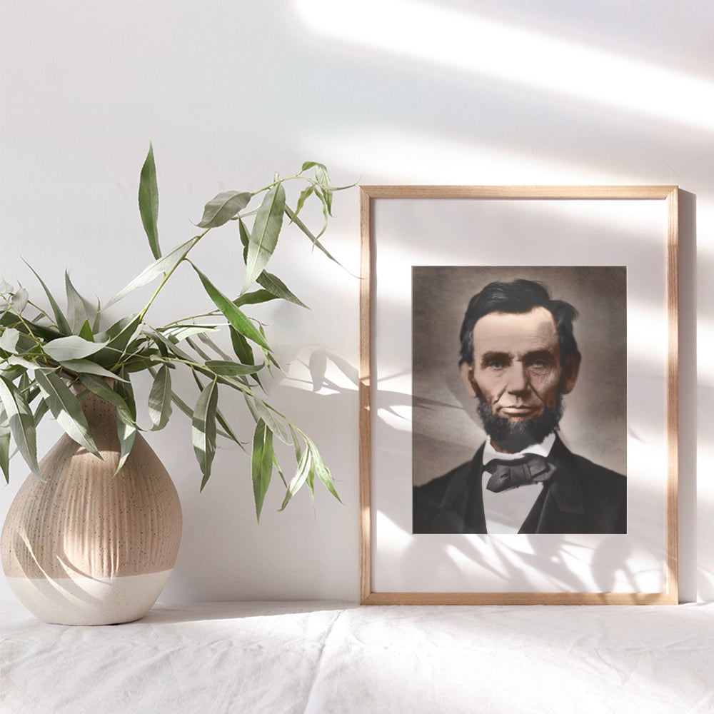 Abe Lincoln Poster - Abraham Lincoln Patriotic Wall Decor for Office, Living Room, Den - Abraham Lincoln Gifts for Republicans, Conservatives, Patriots, Civil War Fans - USA Wall Art Home Decor