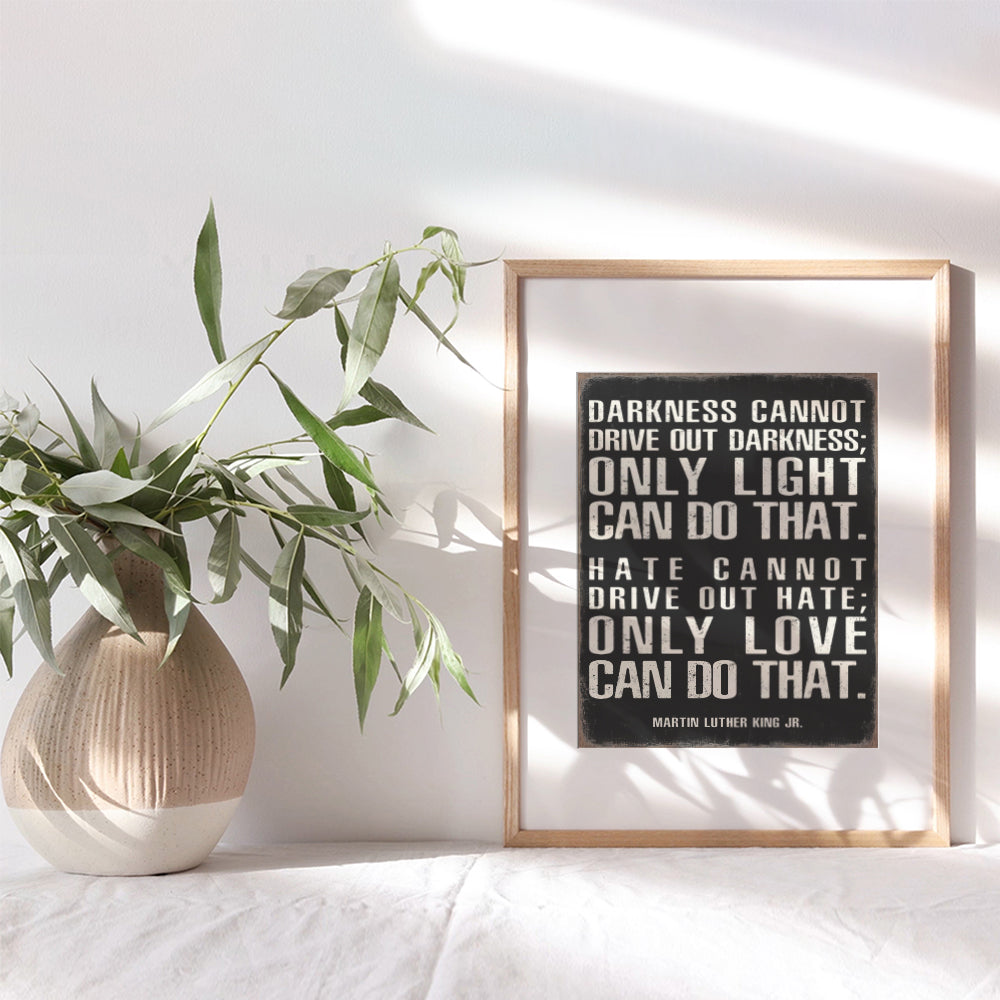 Positive Quotes Wall Decor - Inspirational Wall Art - MLK Quotes - Black Art - Martin Luther King - Motivational Poster - Home Office Living Room Man Cave - Sayings for Wall Decor - Uplifting Gifts